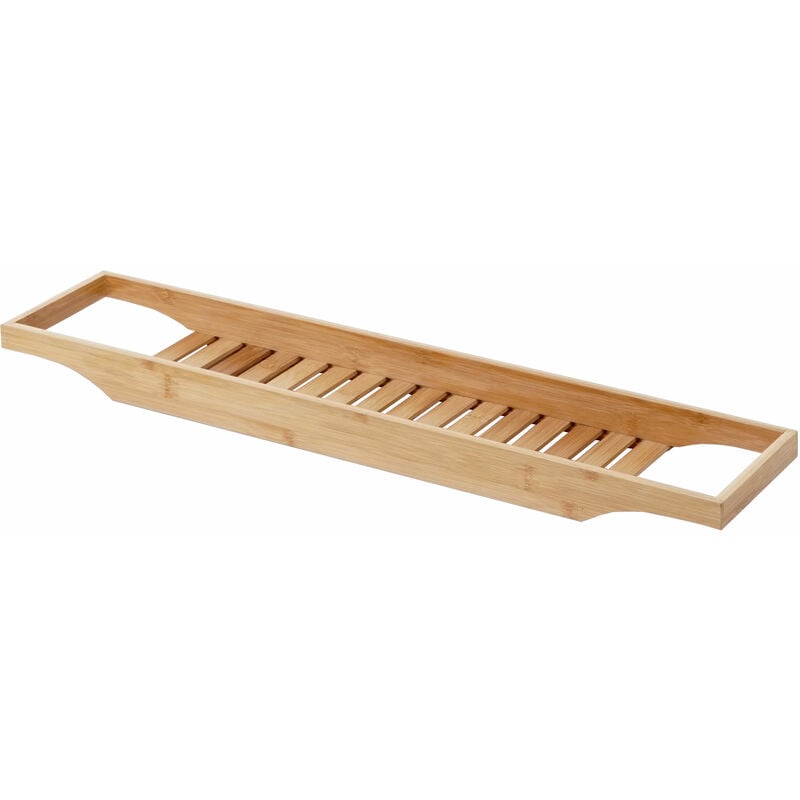 Jamais utilisé] Planche pour baignoire HHG 622, rack de dépose, support baignoire, bambou 5x67x15cm