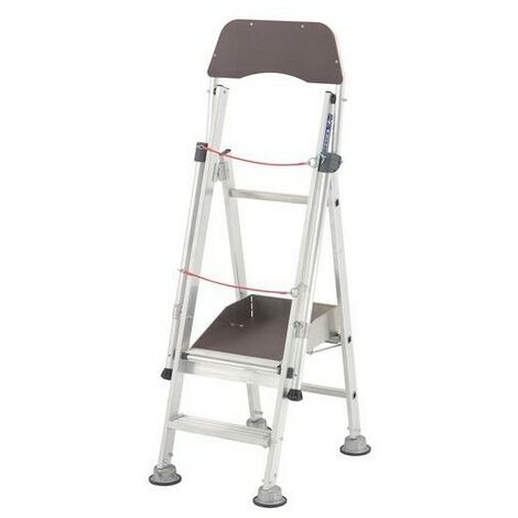 [JAMAIS UTILISÉ] Plate-forme - Escabeau en Aluminium TUBESCA Stabil pliant 2 marches Hauteur de travail 2.50 m - 02273102