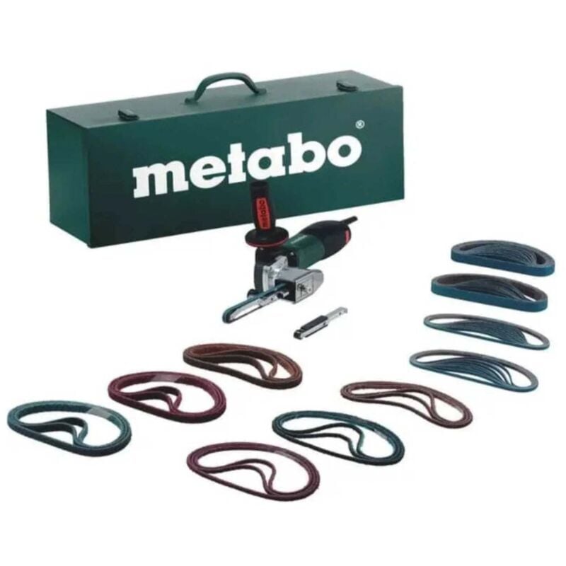 [Jamais Utilise] Ponceuse À Bande Metabo 900W + Mallette Bfe 9-90 Set