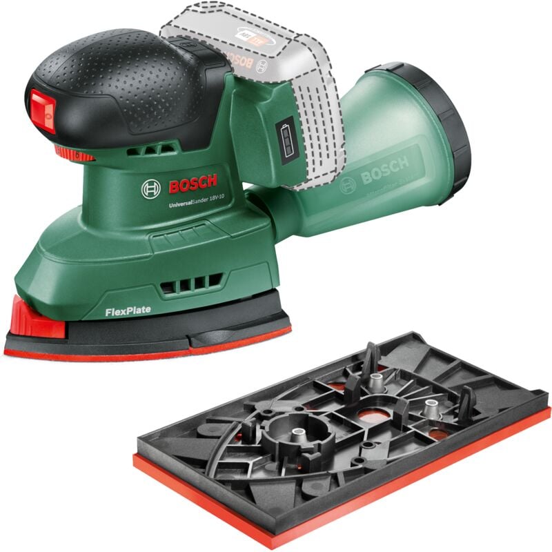 [Jamais Utilise] Ponceuse Sans Fil Bosch Universalsander 18V-10 (Sans Batterie, Système 18 Volts, 2X Papier De Verre)