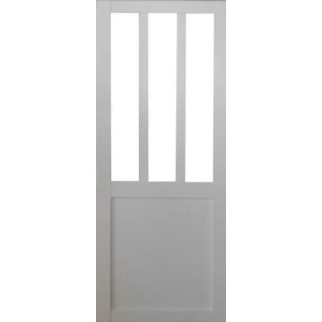 [jamais Utilise] Porte Coulissante Atelier Blanc H204 X L83 Gd Menuiseries Gd Menuiseries