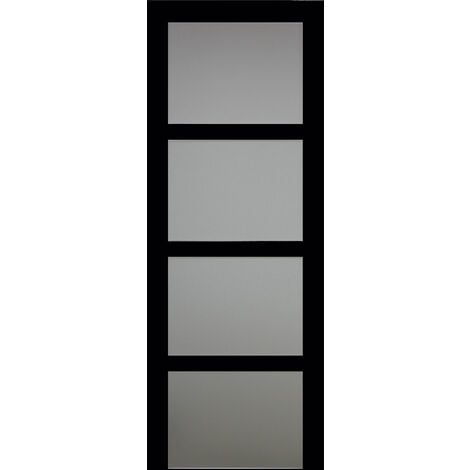 [jamais Utilise] Porte Coulissante Telia Vitrée Noir H204 X L73 Gd Menuiseries Gd Menuiseries