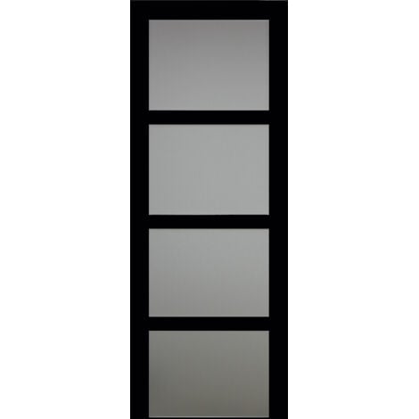 GDMENUISERIES [jamais Utilise] Porte Coulissante Telia Vitrée Noir H204 X L73 Gd Menuiseries Gd Menuiseries