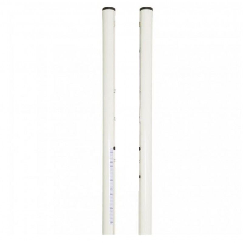 Jamais utilise] Poteaux de Volley-ball 295cm Diamètre 9cm Acier Galvanisé BlancSs