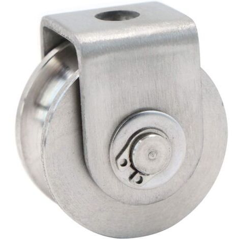 [JAMAIS UTILISÉ] Poulie Simple Poulie pour Cable Acier INOX, Poulie de levage, Poulie Escalade Poulie Rouleau de Chargement, Poulie de Levage Capacité 30kg - 1pcs Argent