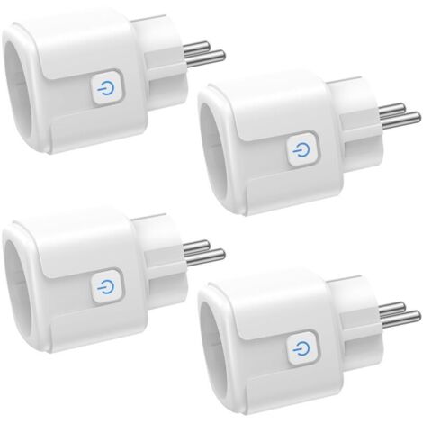 [JAMAIS UTILISÉ] Prise Connectée WiFi, 4 Pièces Prise Intelligente 16A 3680W, Prise WiFi avec Mesure de Consommation Électrique, Contrôle à Distance, Commande Vocale, Compatible avec Alexa & Google - 