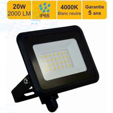 [JAMAIS UTILISÉ] Projecteur LED 20W 2000 LM 4000K IP65 connexion en direct - garantie 5 ans