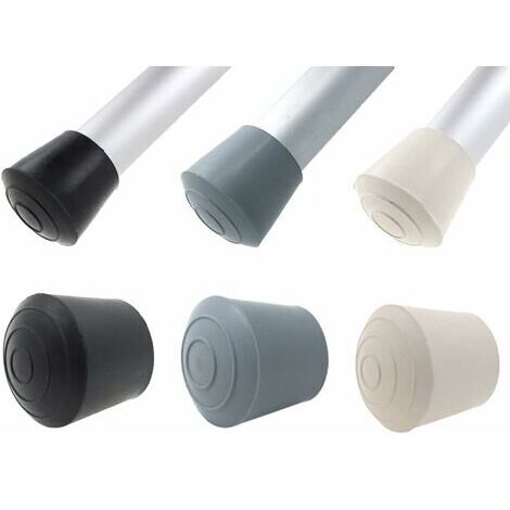 [JAMAIS UTILISÉ] Qté: 16 Embouts en Caoutchouc - Pour Pieds des Tables, Chaises, Meubles - Différentes Couleurs et Tailles Disponibles (25mm, Noir)