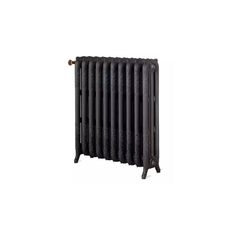 Chappee - jamais utilise] Radiateur Fonte Eau Chaude 1448W Floréal Orné Gris H750xL780xP250mm - C13670800