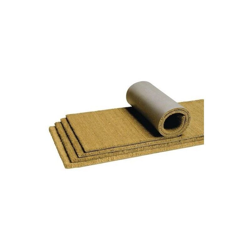 Jamais utilise] Rouleau de Tapis Brosse en Fibre Coco Naturel BTB Longueur 12,5m Largeur 1m Épaisseur 17mm - N17 101004