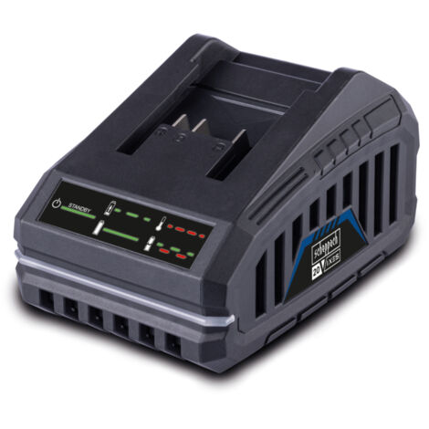 [JAMAIS UTILISÉ] Scheppach Chargeur IXES 20V - SBC2.4A - 2,4A - Li-ion - 230-240V/50Hz - Longue durée de vie - Voyant de charge - Rechargement rapide