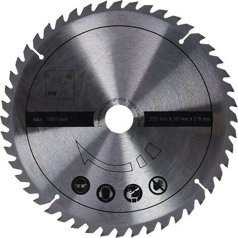 Lame De Scie Circulaire Saxton 255mm 40 Dents - Alésage 30mm (avec Bagues) - Pour Bois, MDF, Contreplaqué - Compatible Bosch, Makita, Dewalt