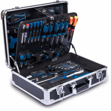 [JAMAIS UTILISÉ] Scheppach Mallette à outils TB200 – Valise à outils – Coffret à outils – Coffret multi outils - Boîte à outils – Boîte de rangement - 141 pièces – En chrome vanadium