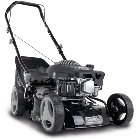 [JAMAIS UTILISE] Scheppach – Tondeuse à gazon thermique 150 cm³ – Largeur de coupe 42 cm – Bac de ramassage 45 L – Hauteur réglable 25 à 75 mm – Moteur 4 temps QE5