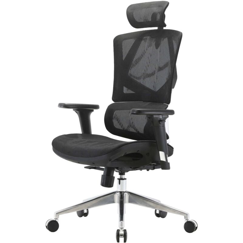 Jamais utilisé] Sihoo chaise de bureau chaise de bureau ergonomique, soutien lombaire dossier haut accoudoirs 3D, mesh noir