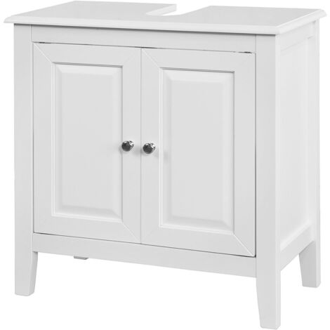 [JAMAIS UTILISE] SoBuy SoBuy FRG202-W Meuble évier blanc - 2 portes - 70x38x20 cm