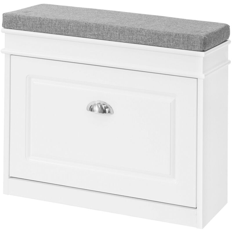 Jamais utilise] Sobuy Sobuy FSR82-K-W Meuble à chaussures Meuble à chaussures avec assise rembourrée et banc à chaussures rembourré