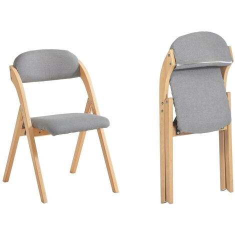 [JAMAIS UTILISE] SoBuy SoBuy FST92-N Chaise pliante avec assise rembourrée - Max. 120 kg - Gris