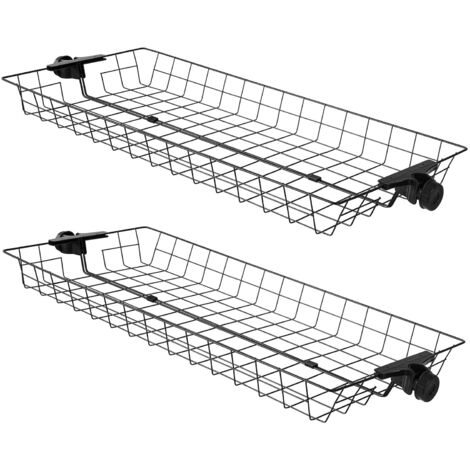 [JAMAIS UTILISE] SoBuy SoBuy Lot de 2 paniers de rangement - Acier noir
