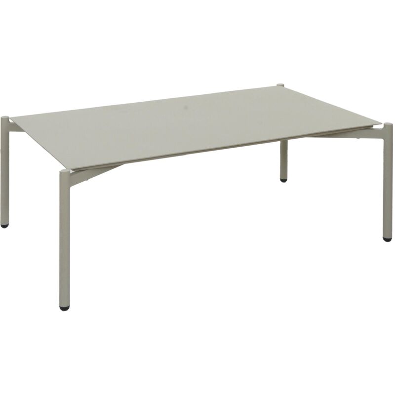 Jamais utilisé] Table de jardin en aluminium HHG 594, Outdoor Lounge table de balcon, 105x65cm, vert clair
