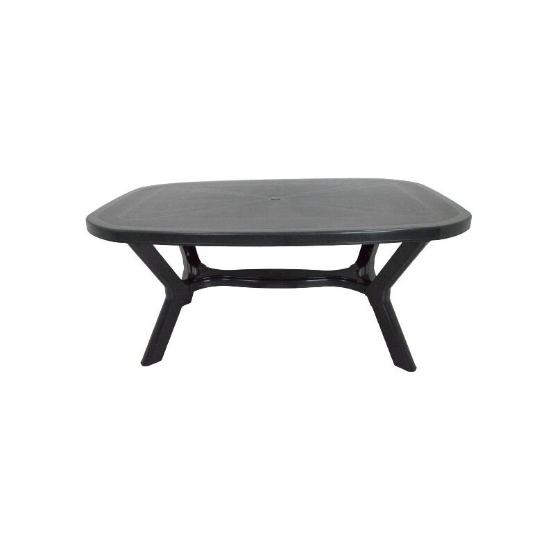 Jamais utilise] Table de Jardin Idea Antibe Tulip 165x95cm Plastique Anthracite Bords arrondis