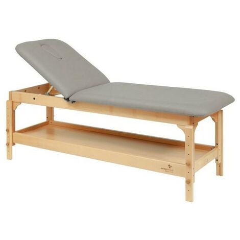 [JAMAIS UTILISÉ] Table de Massage Fixe en Bois 70x188cm ECOPOSTURAL Hauteur Réglable 62-87cm Gris - C3220