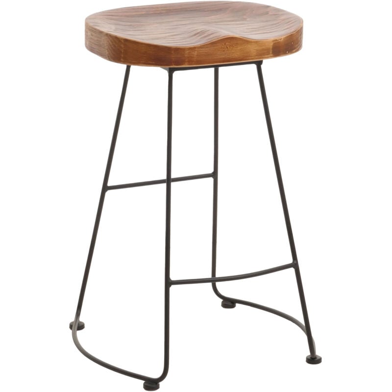 [JAMAIS UTILISÉ] Tabouret de bar HHG-972, chaise de bar tabouret de comptoir tabouret de cuisine, repose-pieds Industrial métal massif-bois structure