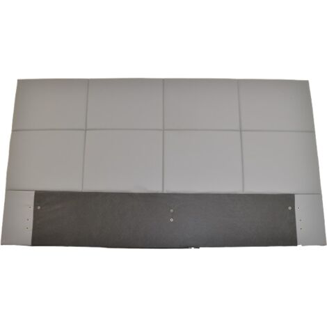 [JAMAIS UTILISE] Tête de Lit Simili Cuir MEUBLER DESIGN 190x105cm Grise - ALEXI