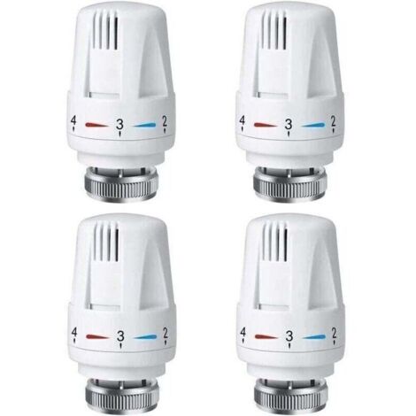 [JAMAIS UTILISÉ] Tête de thermostat Thermostat 4 pièces M 30 x 1,5 Tête de rechange pour vanne de radiateur avec réglage antigel