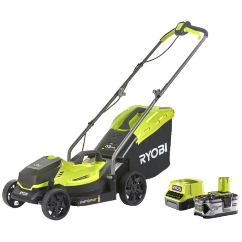 Tondeuse Poussée Ryobi - Rlm18X33B40 - 18V One+ - Coupe 33Cm - 1 Batterie 4.0Ah - 1 Chargeur