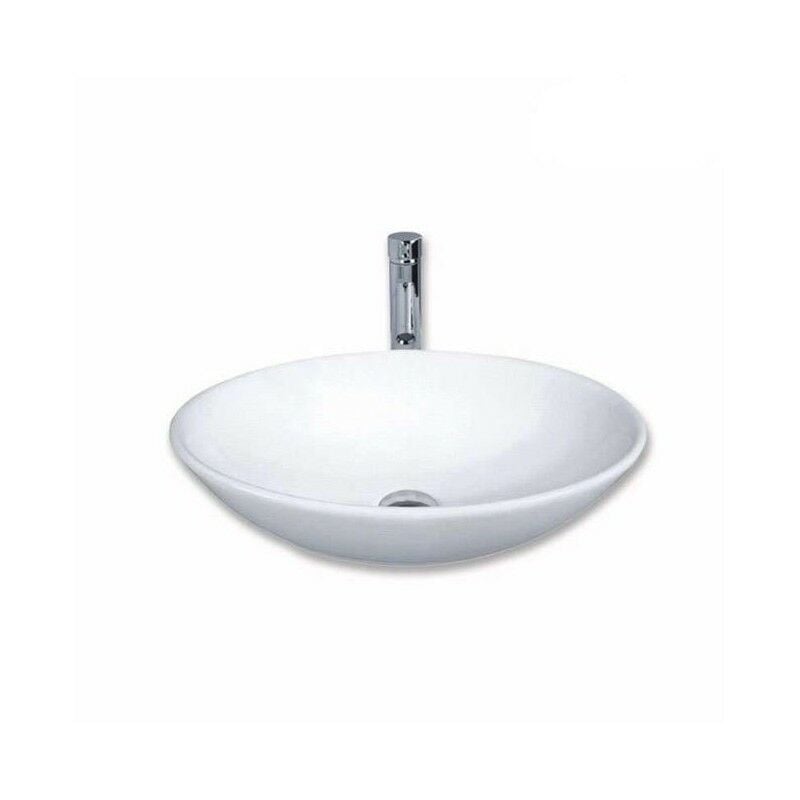 Piezzi - Vasque à Poser Céramique Huvea Ovale Blanc - VA-CE-59A