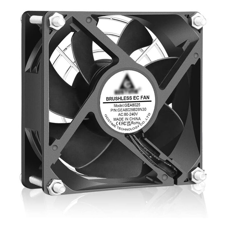 Jamais utilisé] Ventilateur 230 v 80 mm 80 x 25 mm 220 v Dual roulement à billes ac 240 v 80 mm Ventilateur axial 2800 tr/min 80 mm Ventilateur de
