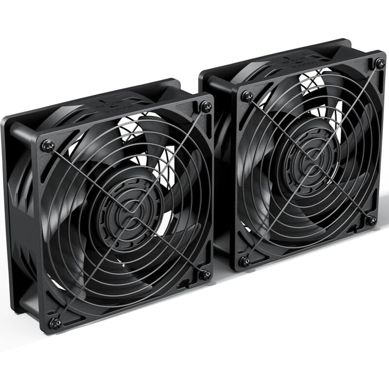 Aiperq - jamais utilisé] Ventilateur pc 120mm,120 x 38mm Ventilateur pc 220V Ultra Silencieux,AC Ventilateur 12V Double Roller Ball,avec Contrôleur