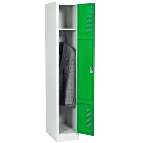 [JAMAIS UTILISE] Vestiaire Industrie Monobloc 1 Case CARAY 400x500x1800mm Vert et Gris - HSD201/GOV/G