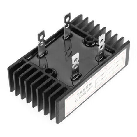 [JAMAIS UTILISÉ]1 pc 100A Ampère 1600V Tension 2 Phase Diode Pont Redresseur Haute Puissance Noir