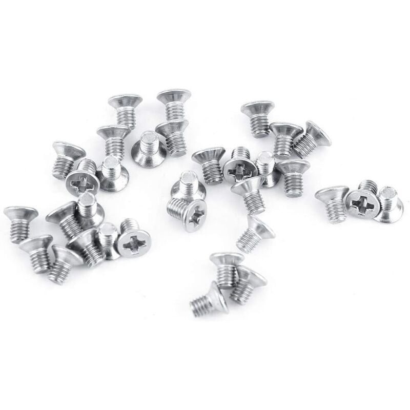 [NUNCA USADO] 100 tornillos cilíndricos de cabeza plana M3, tornillos de máquina de cabeza avellanada, perno de acero inoxidable SS304 (5 mm) - INHHUB