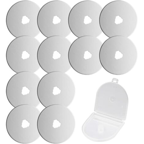 [JAMAIS UTILISÉ]12 Pièces Lames de Rechange pour Cutter Rotatif, 45mm Lame Rotatives, pour le Quilting, le Papier, le Tissu, le Scrapbooking, la Couture, la Découpe de Tissu