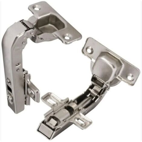 [JAMAIS UTILISÉ]2 charnières Invisibles 90° clipsable pour porte de meuble d'angle à une seule porte avec amortisseur et clip ouverture de montage 35mm