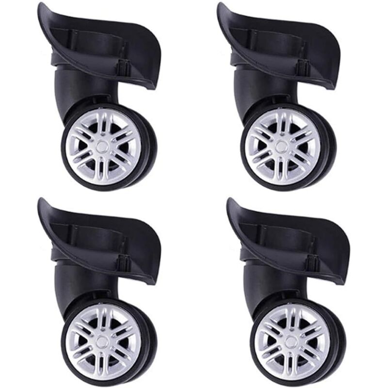 [NUNCA USADO] 2 pares de ruedas de repuesto para maletas de viaje, ruedas para maletas, juego de accesorios de reparación para ruedas izquierda y