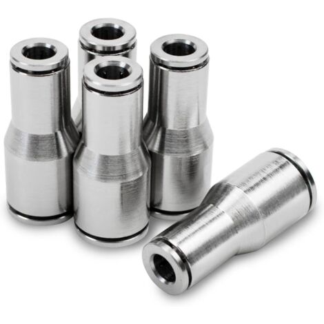 10 Réducteurs Droits Pour Tuyaux - Connecteurs Barbelés 6mm à 8mm, Plastique, Pour Air Et Eau - Lot De 10 Pièces - 4