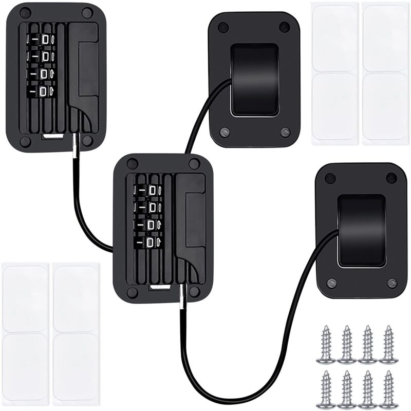 [NUNCA USADO] 2 cerraduras de refrigerador con código, cerraduras de refrigerador con código, cerraduras de refrigerador para niños, cerraduras de