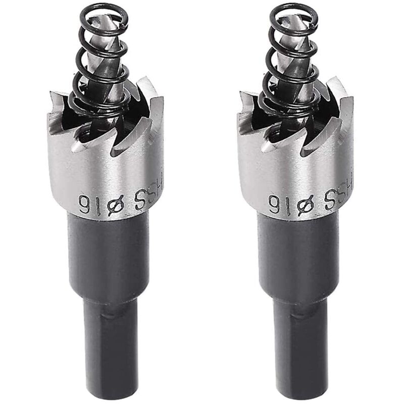 [NUNCA USADO] Kit de brocas para sierra de corona HSS de 16 mm (2 unidades) - INHHUB