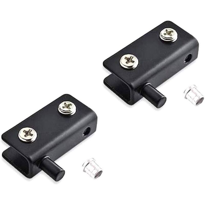[NUNCA USADO] Bisagra pivotante de acero inoxidable para puerta de vidrio (2 unidades), abrazadera ajustable (40 x 20 x 10 mm), clip para bisagra de