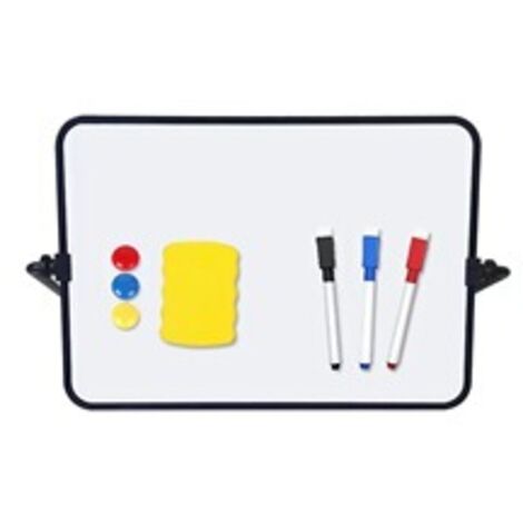 [JAMAIS UTILISÉ]2 Pièces Tableau Blanc Magnetique, Tableaux Blancs Effaçables à Sec, Format A4 Tableaux Blancs Double Face, avec Stylos Effaçables à Sec, Gomme, Aimants pour Bureau Dessin, 30x21 cm