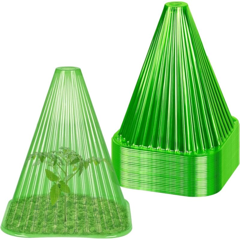 Largeight - jamais UTILISÉ]20 Pièces Cloches pour Plantes de Jardin, 22CM x 19CM Couvercle de Cloche en Plastique pour Plante Mini Serre Réutilisable