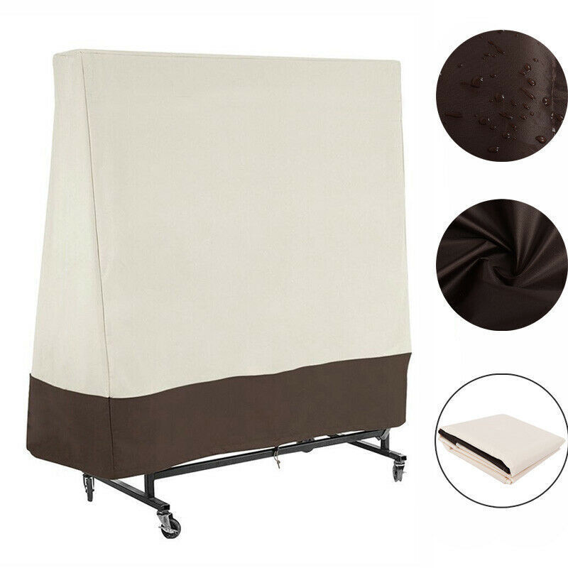 Jamais UTILISÉ]210D Oxford tissu table de ping-pong housse anti-poussière extérieur anti-poussière et étanche couverture beige 3685160 cm
