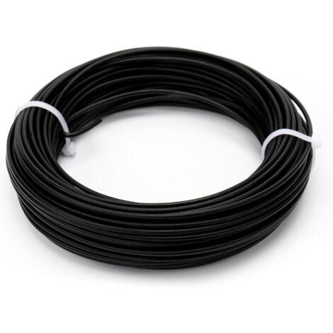 [JAMAIS UTILISÉ]2mm 20 m Fil de Fer Plastifié, Fil de Ligature d'arbre Cravate torsadée de Plante de Fil de Jardin pour Le Support d'arbre de Plante,Noir