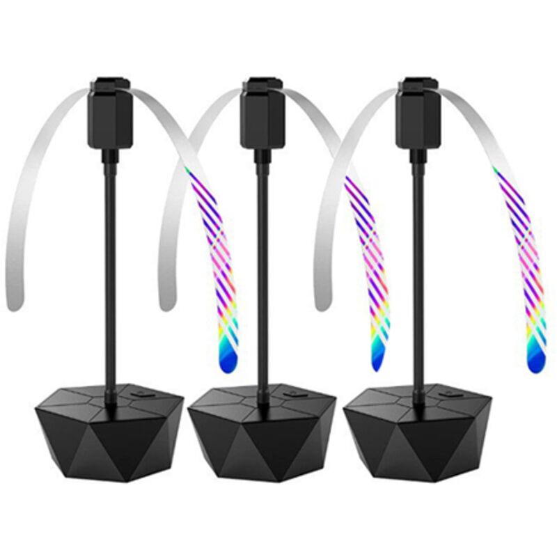 Jamais UTILISÉ]3 Pack Ventilateur Anti Mouches Moustiques Protection Silencieuse 360° pour Tables, Barbecues et Extérieur Pliable.