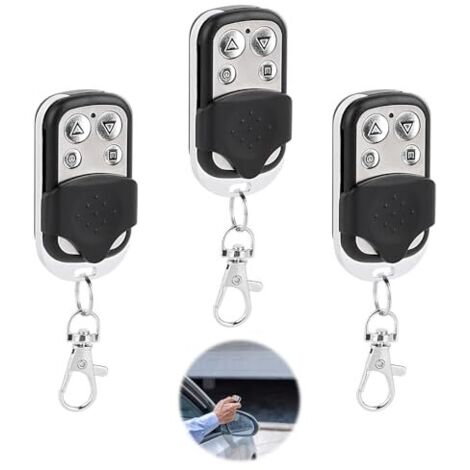 [JAMAIS UTILISÉ]3 PCS Telecommande Universelle Portail, Telecommande Portail Compatible 433 MHz, Télécommandes Universelles pour Porte de Garage à 4 boutons Noir