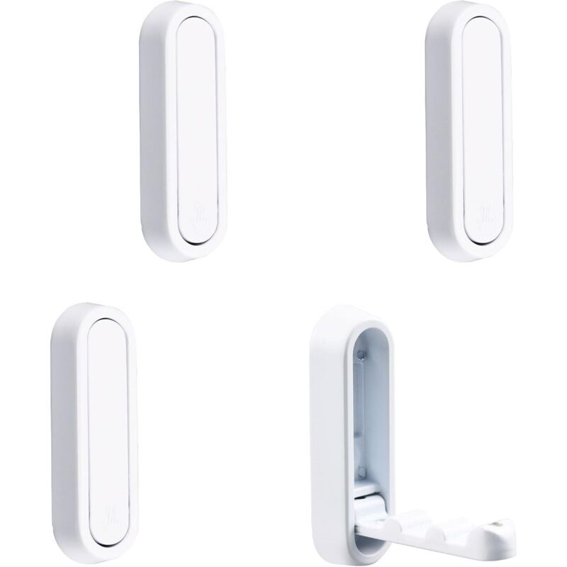 Largeight - jamais UTILISÉ]4 Pack Elliptical Folding Wall Hooks Non-Slip Heavy Duty Zinc Alloy Hook for Hanging Coats, Bags, Backpacks, Towels (Matte